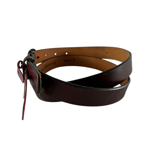 Rare Genuine ETIENNE AIGNER Burgundy Leather Logo Belt For Unisex Size XL 34 main image 11